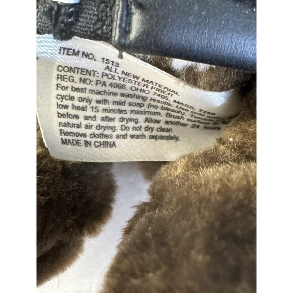 Tasmanian Devil Black Leather Motorcycle Biker Jacket Bandana 1993 9" Plush - Picture 6 of 12